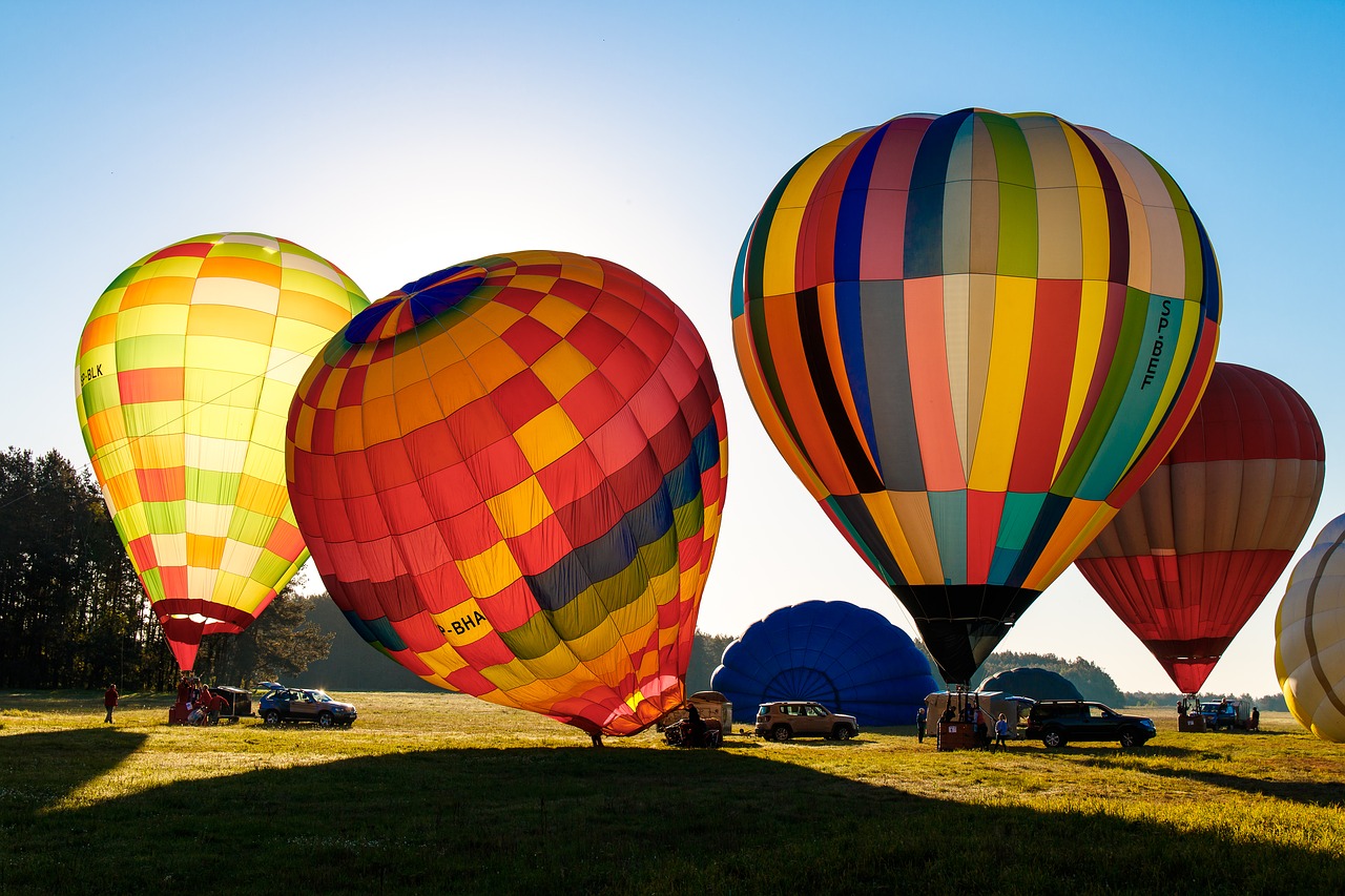 Image - balloons flying colorful air sky