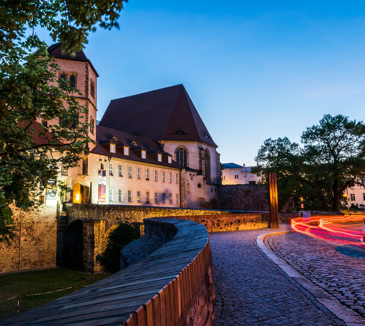 Image - hall halle germany blue hour