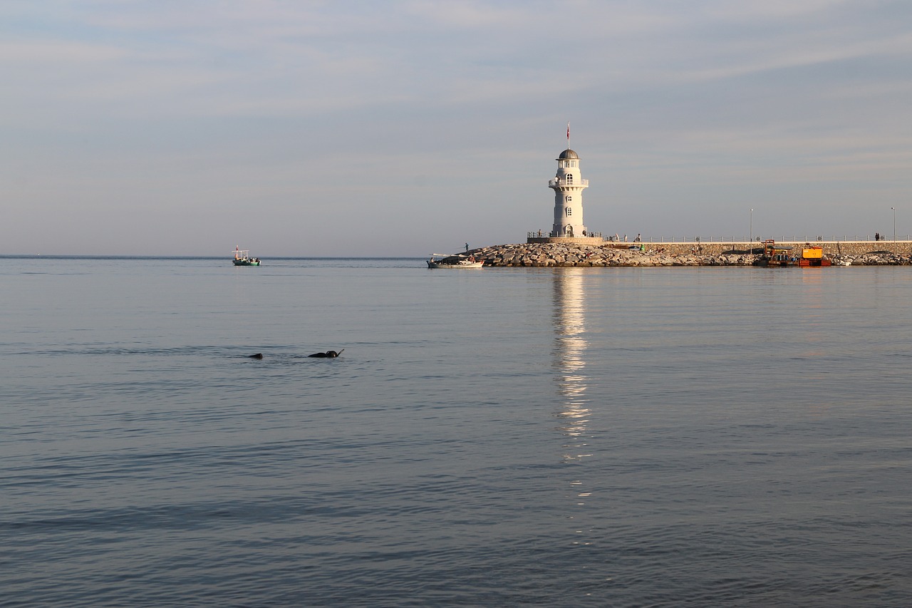 Image - lantern lighthouse landscape blue