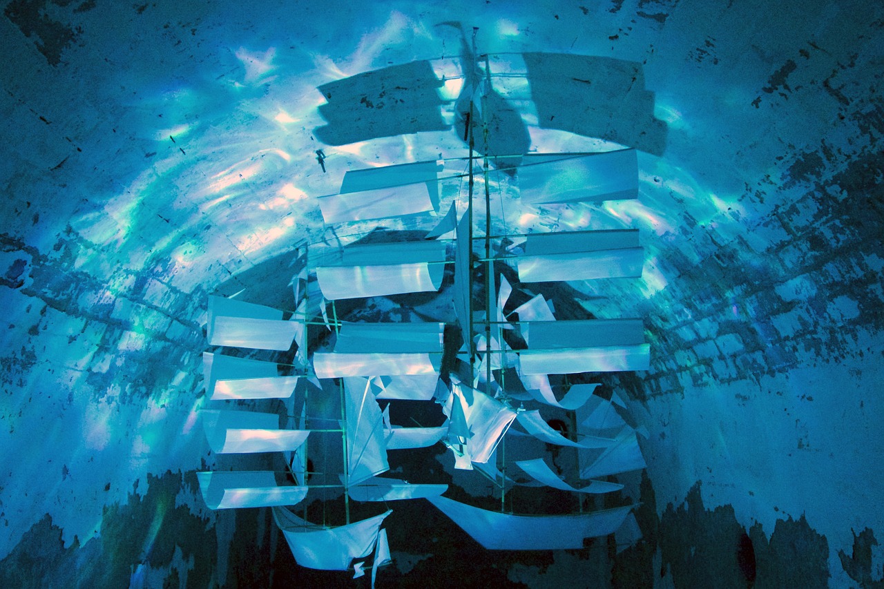 Image - blue ship tunnel boat marine