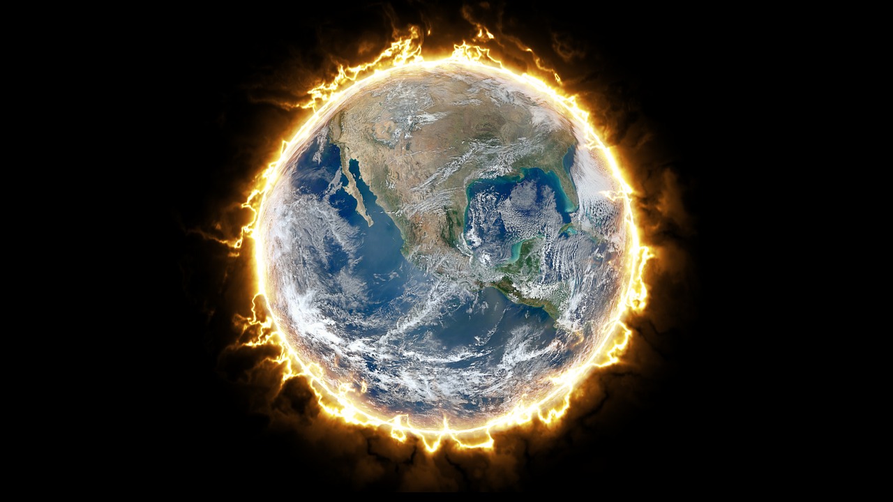 Image - fire earth digital art