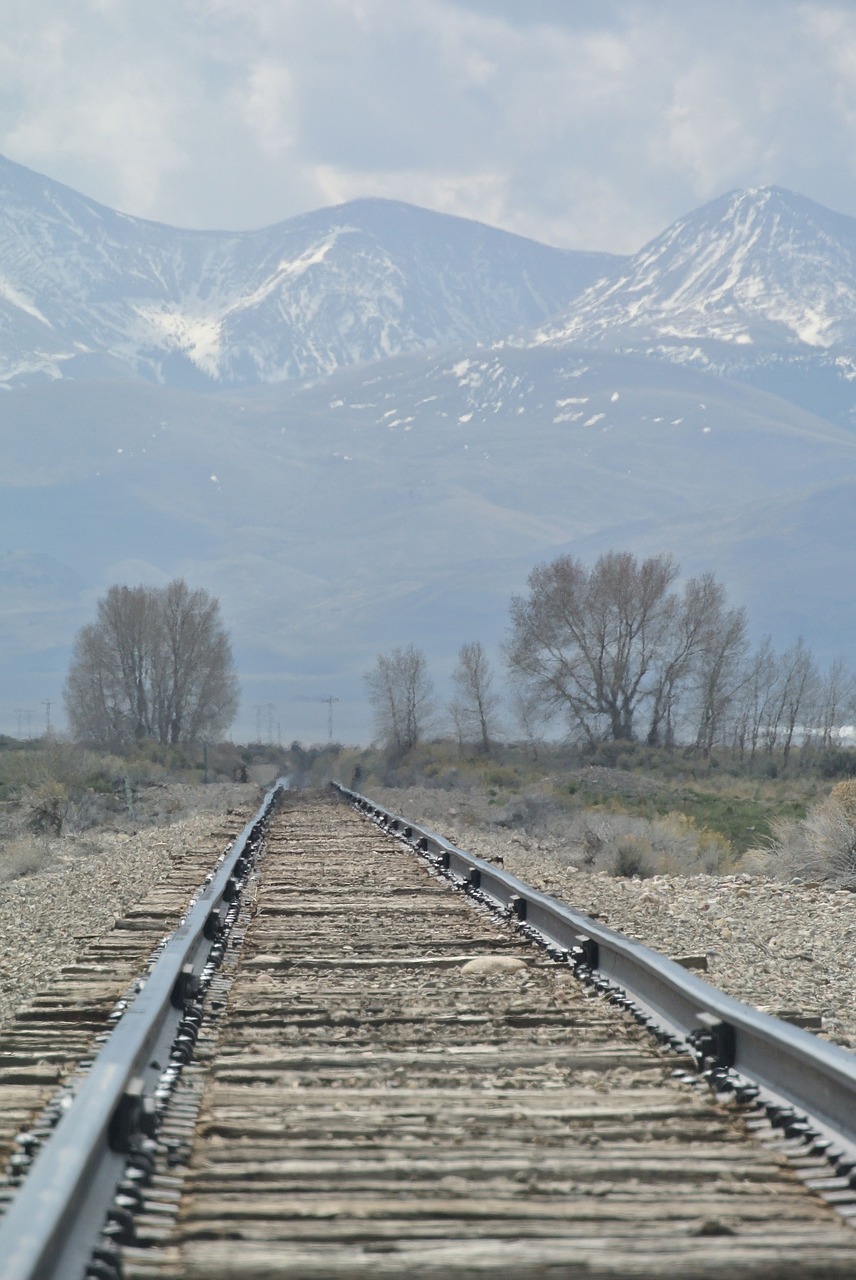 Image - dreary vanishing point rail track