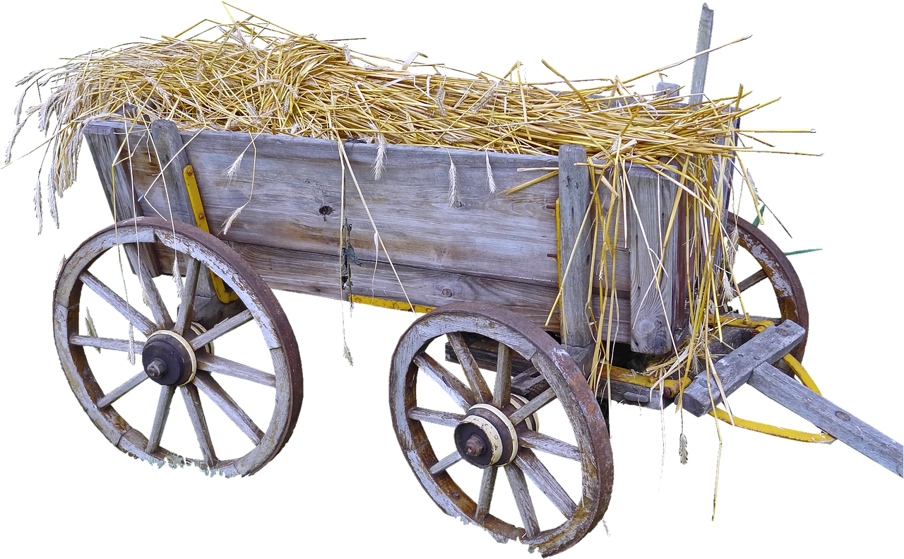 Image - isolated hay wagon bauer wagon