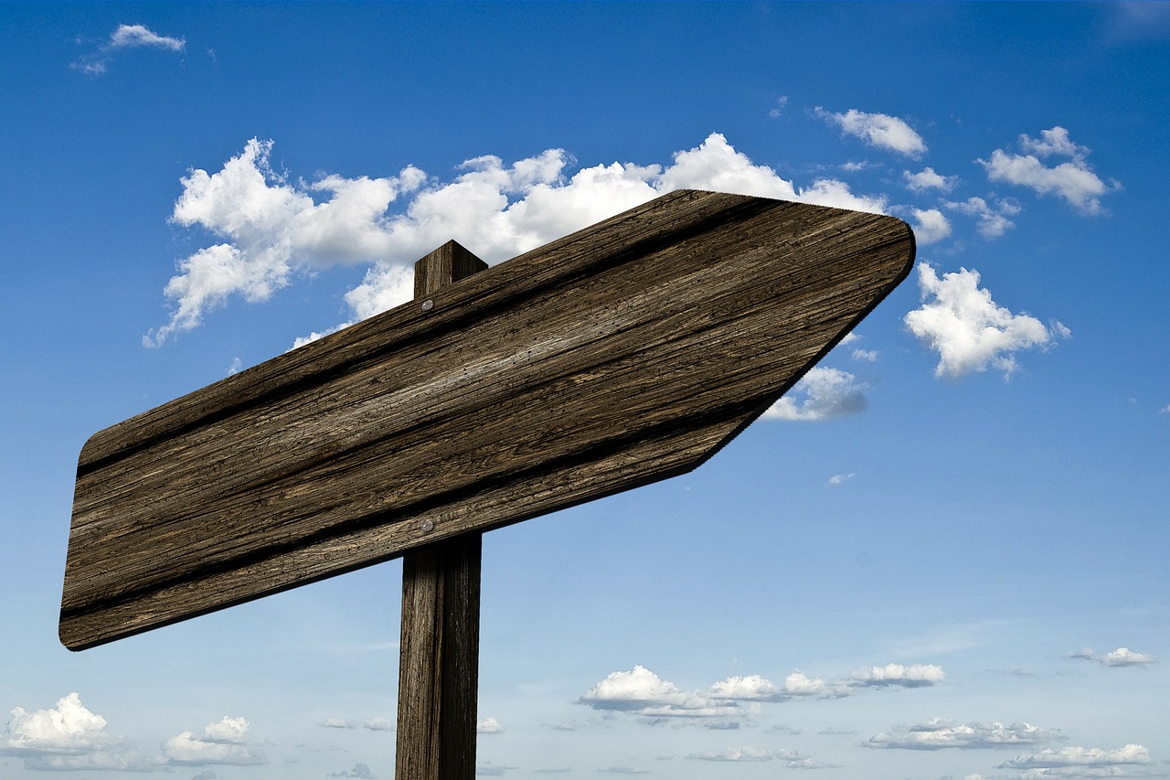 Image - directory signposts wood grain