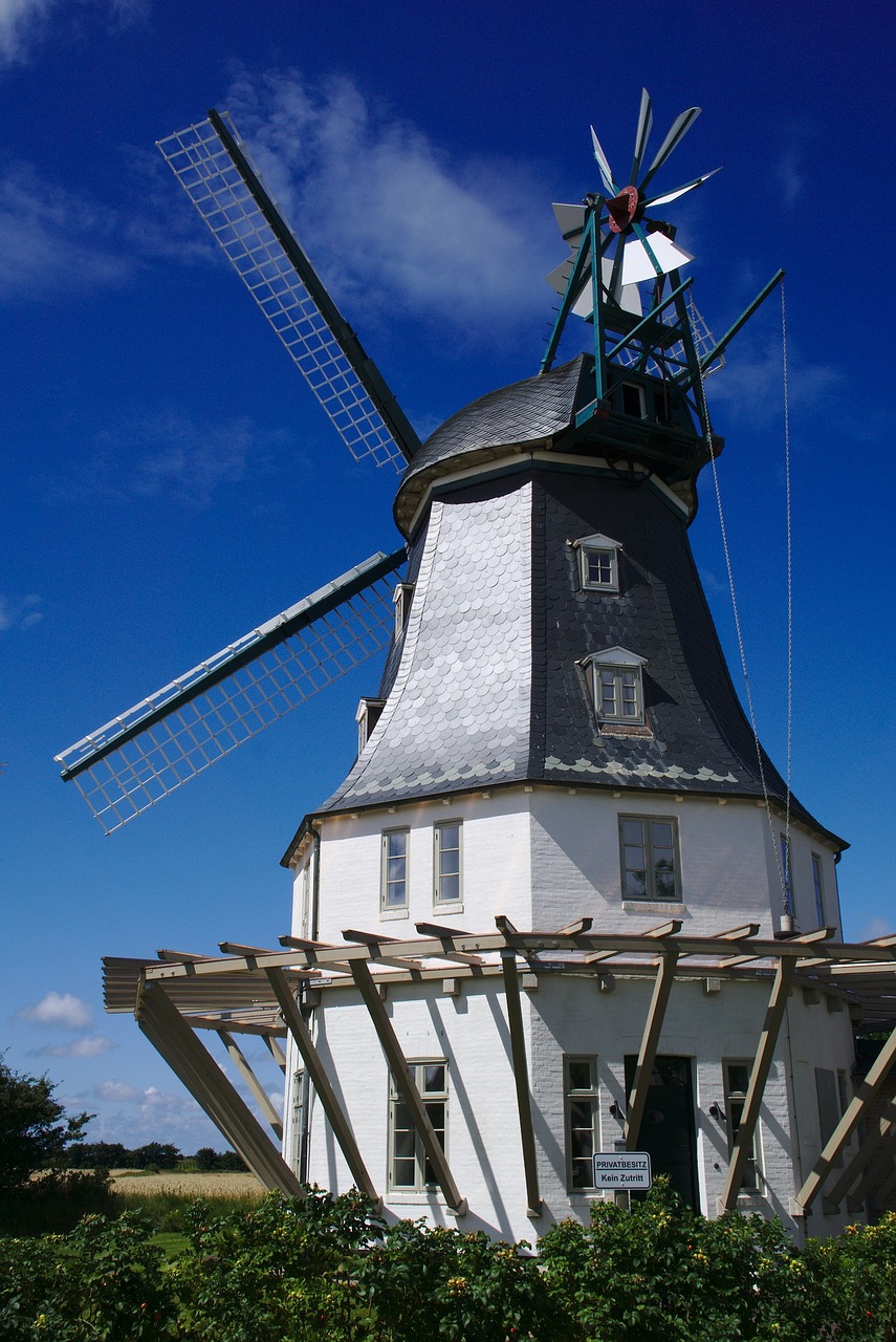 Image - windmill sky wind mill old