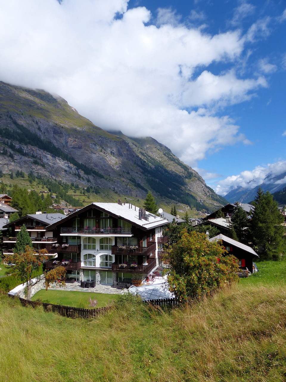 Image - mountains switzerland zermatt homes