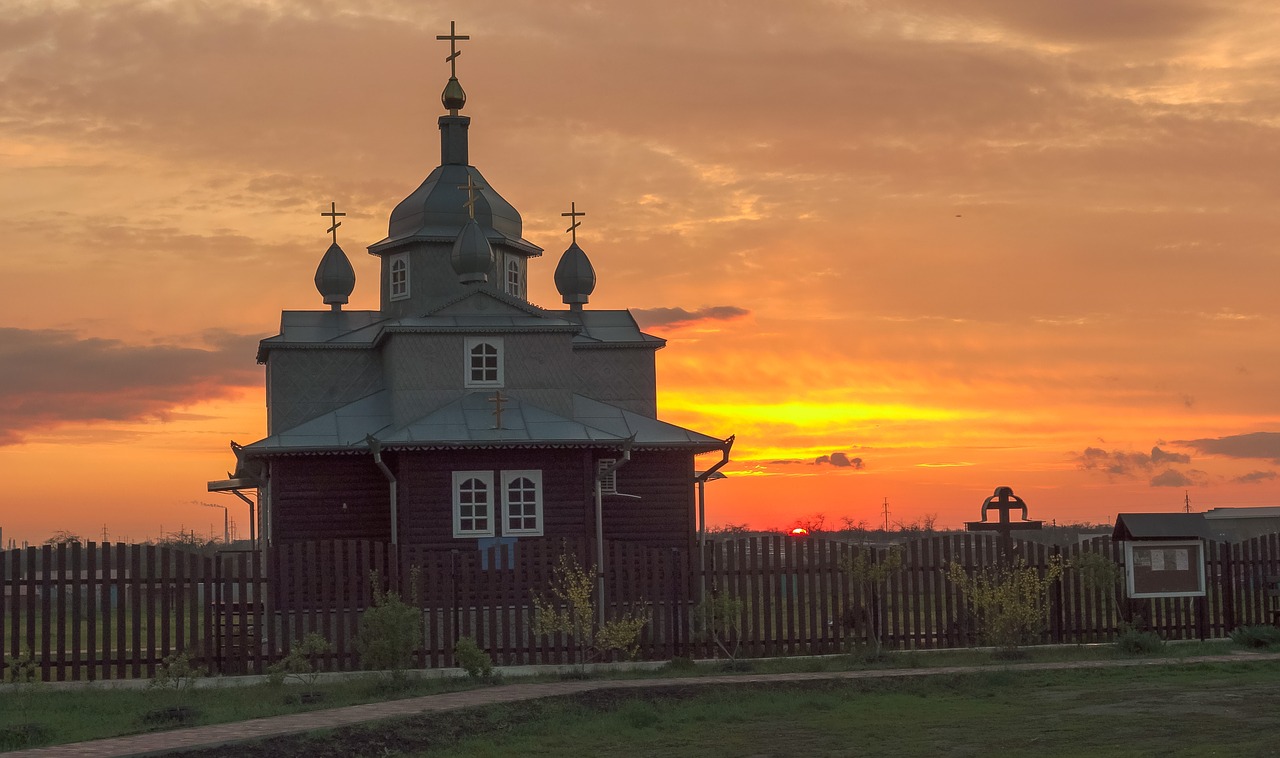 Image - church sunset temple religious