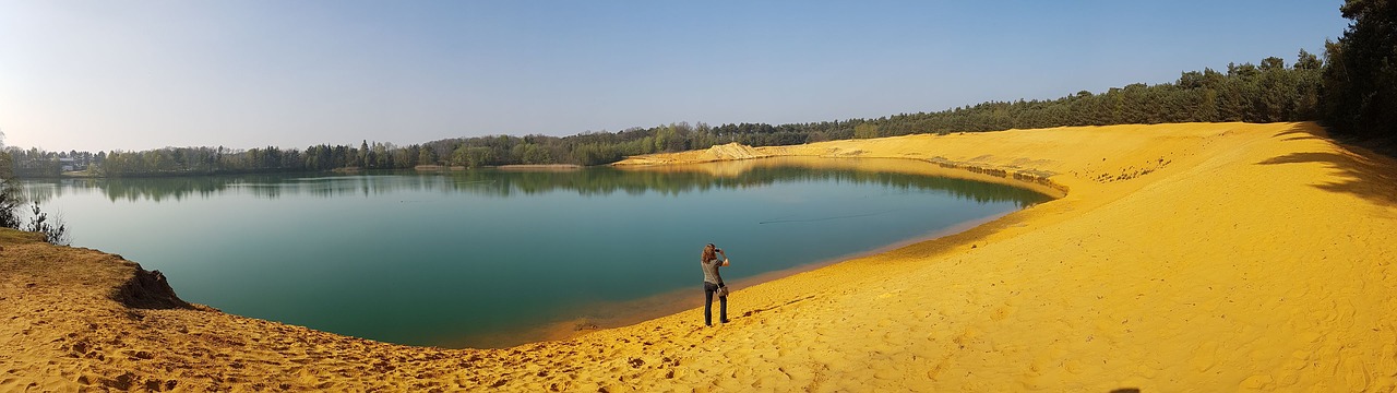 Image - wallpaper dual screen lake beach