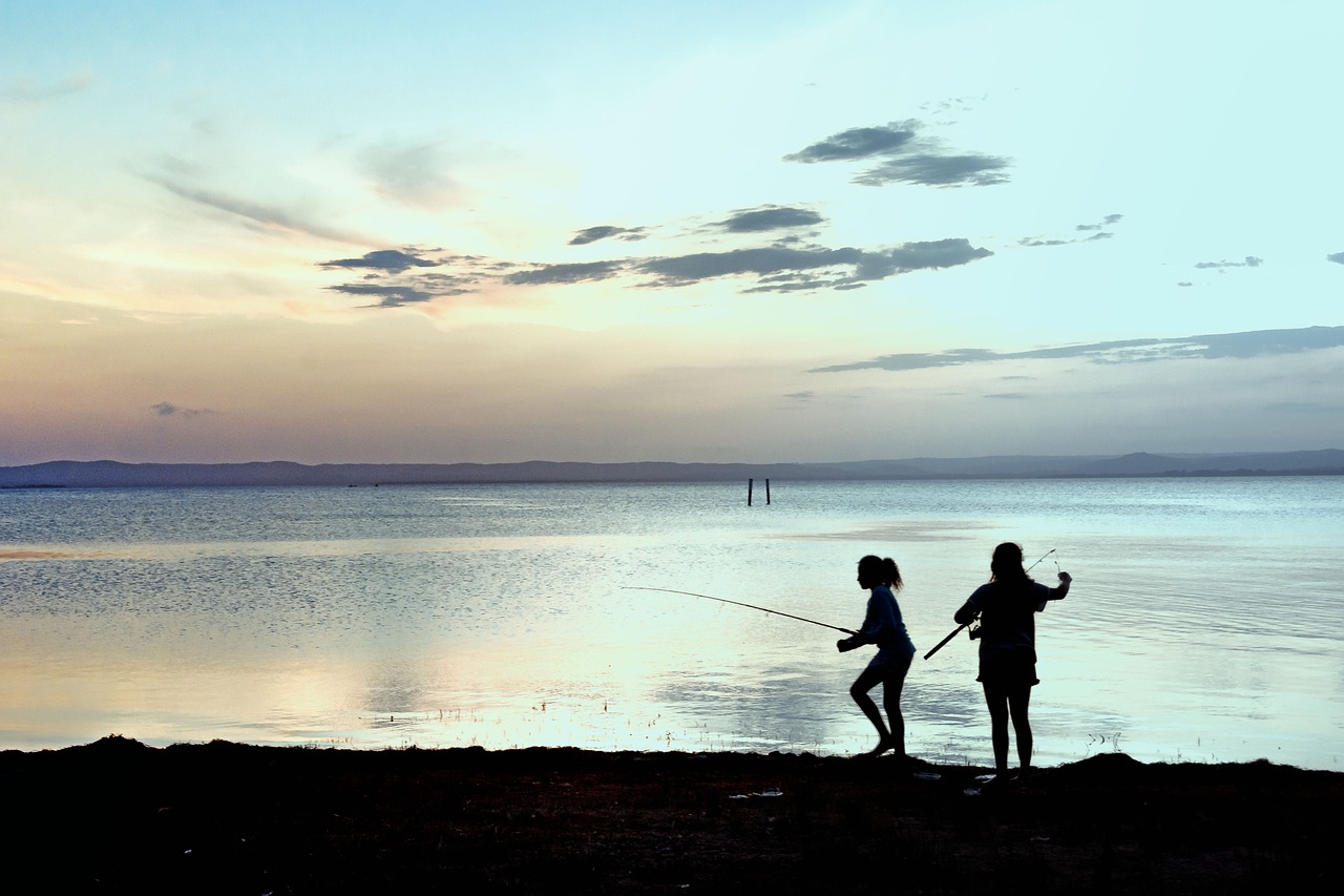 Image - fishing lake children