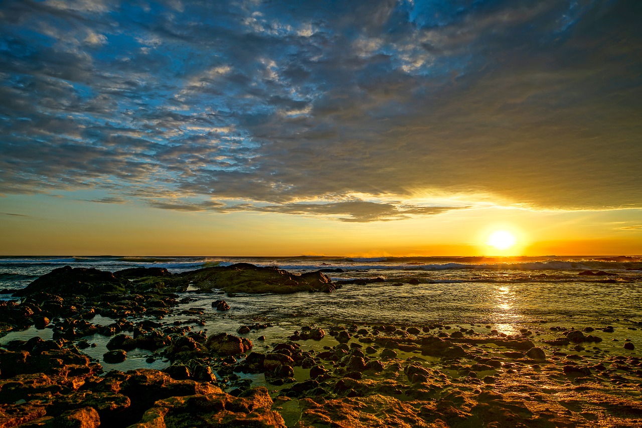 Image - sunset costa rica beach nature