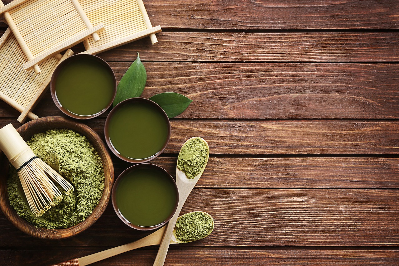 Image - matcha powder fresh green powder