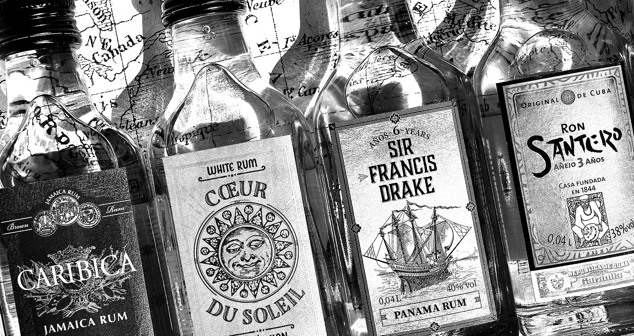 Image - rum alcohol bottles