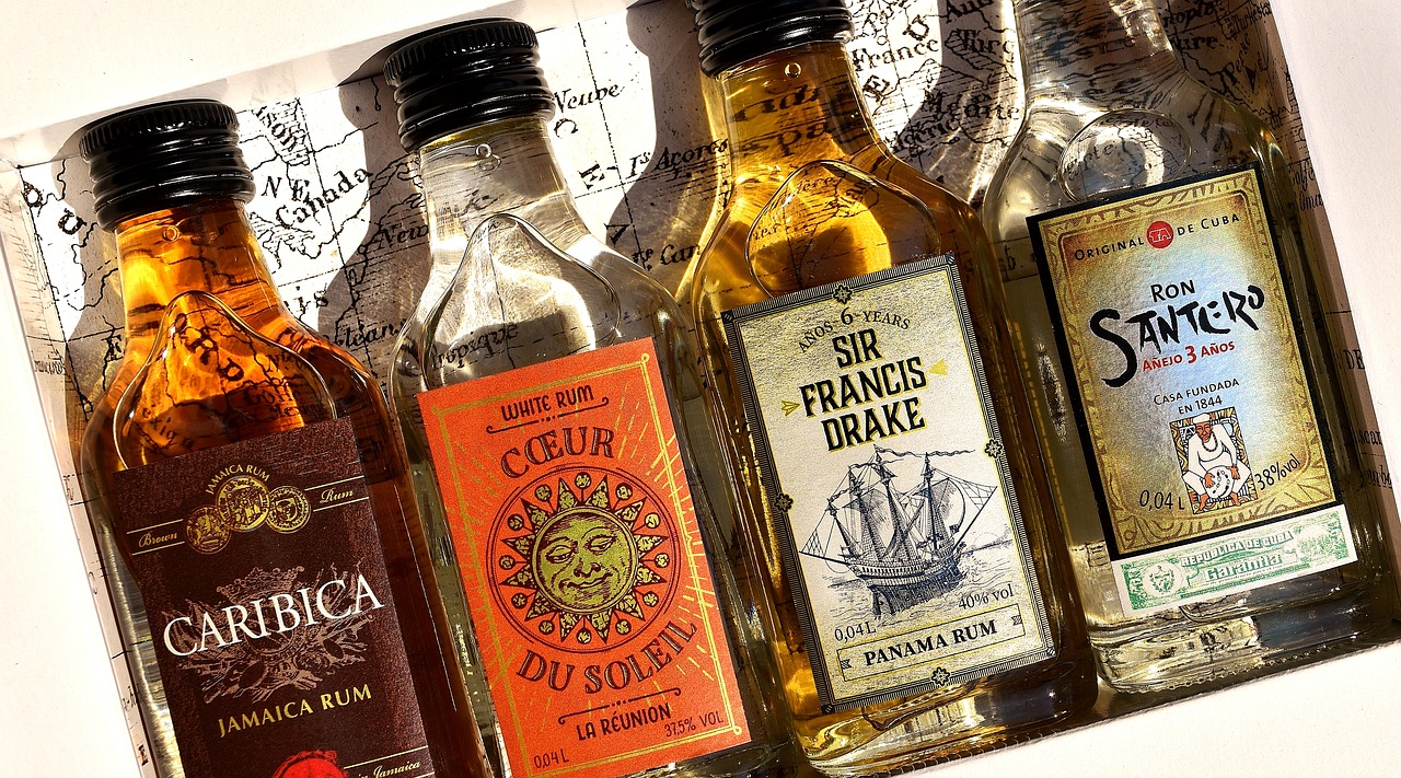 Image - rum alcohol bottles