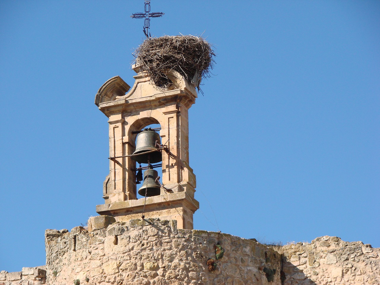 Image - bell tower stork nest old cruz