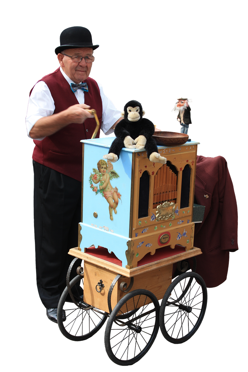 Image - isolated barrel organ street organ