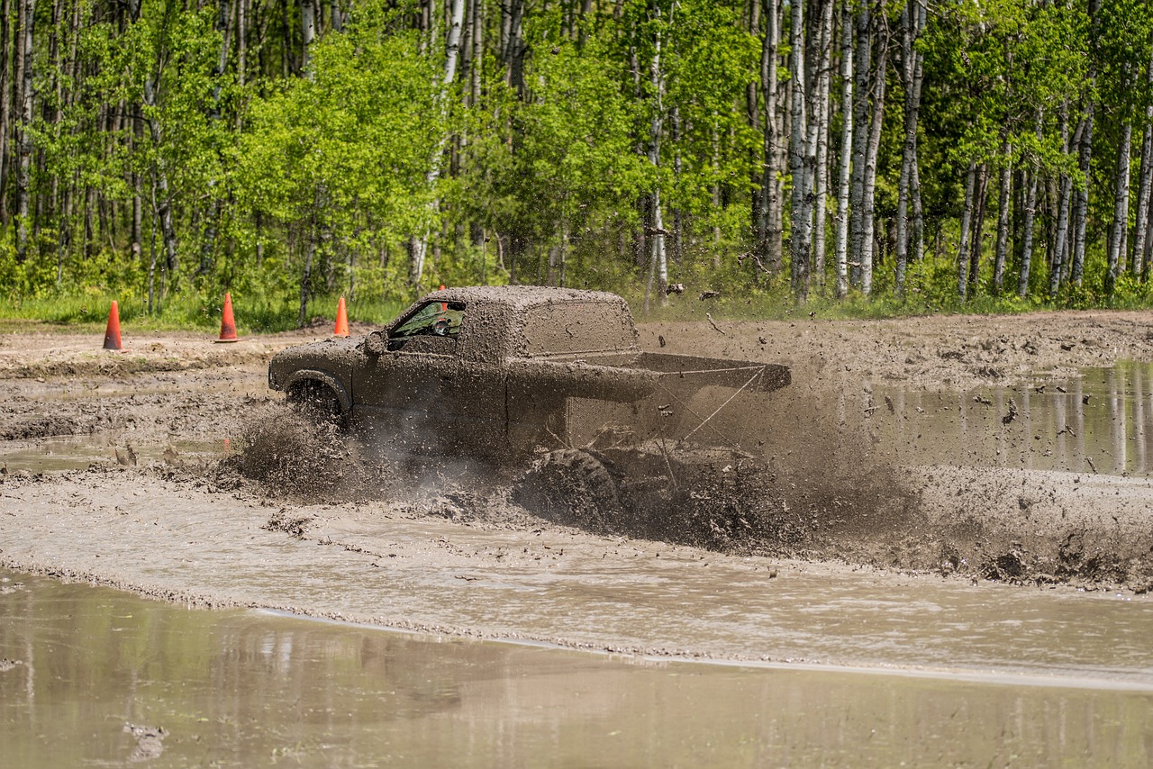 Image - mud bog truck dirty outdoors