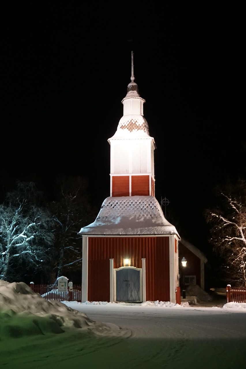 Image - northpole sweden ice church scenic