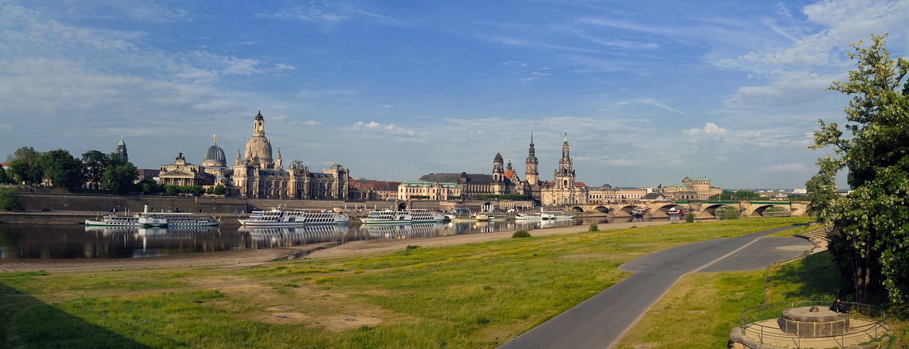 Image - dresden elbe panorama saxony river