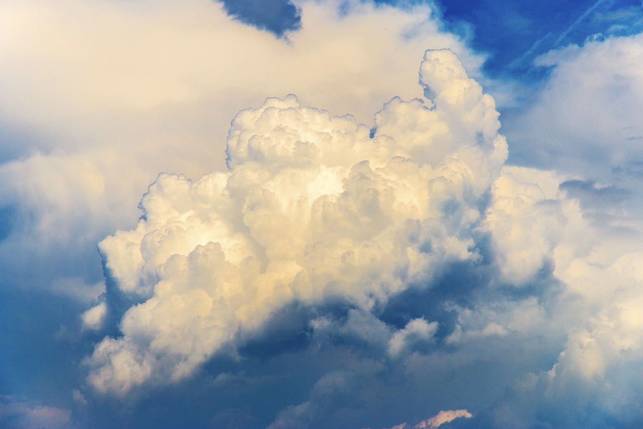 Image - the sky clouds storm blue yellow