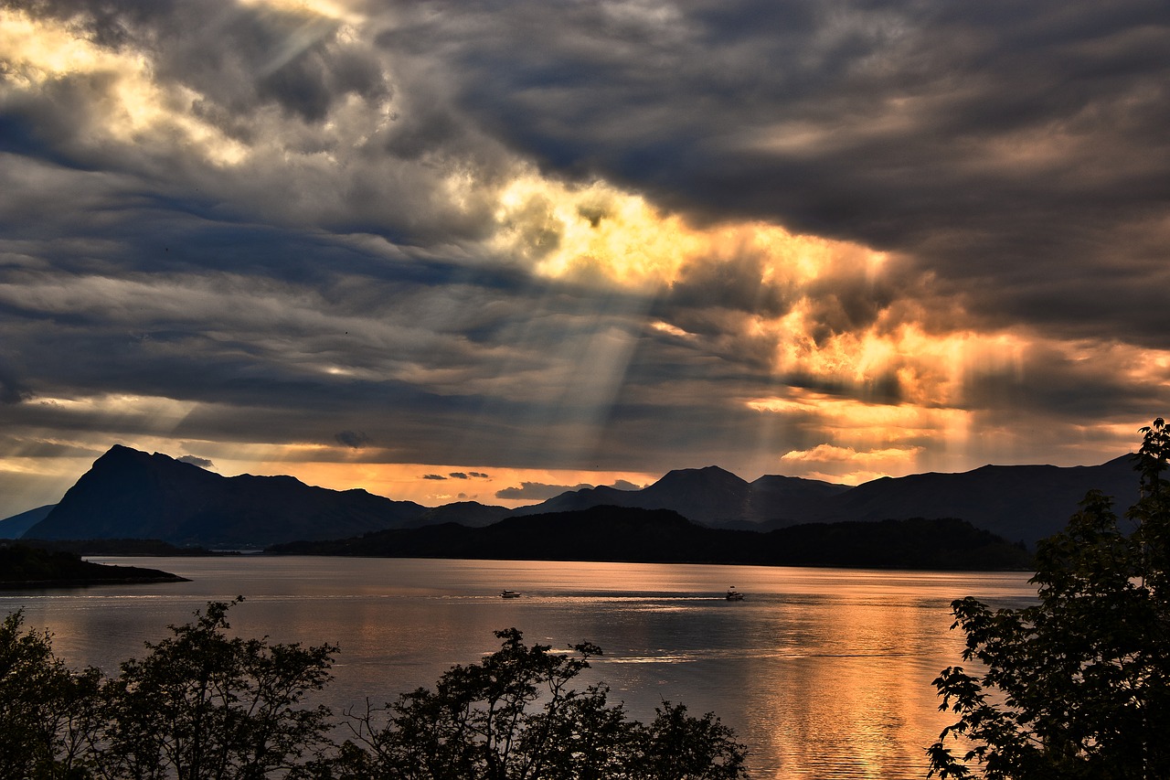 Image - mountains norway view nature sea