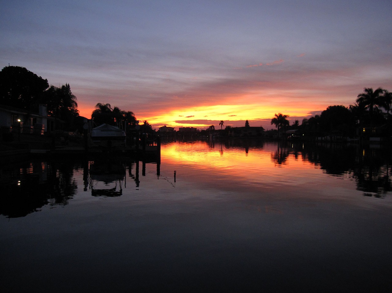 Image - florida cape coral channel sunset