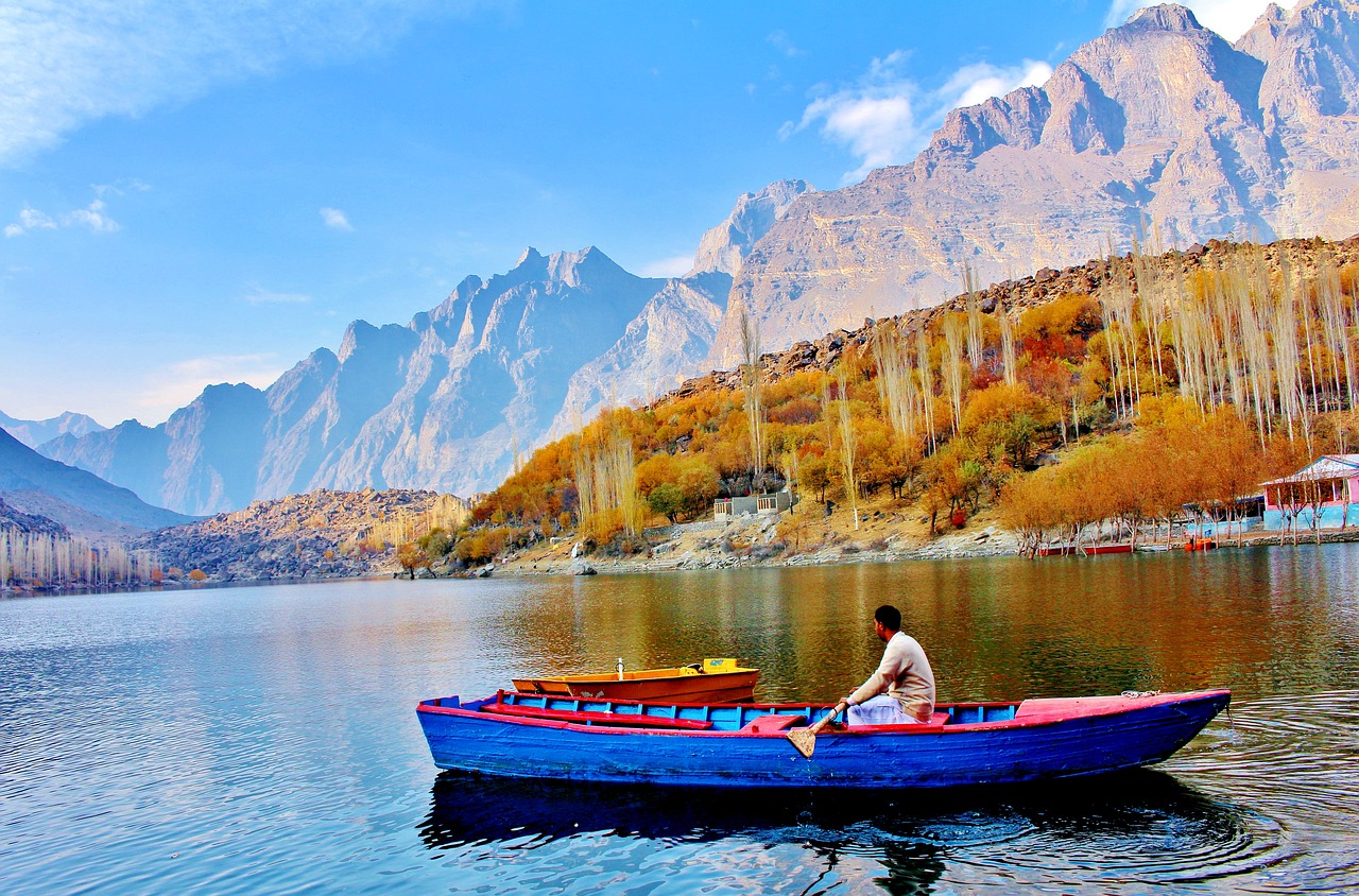 Image - tree lake pakistan nature