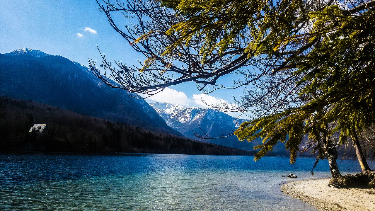 Image - bohinj lake natural sun slovenia