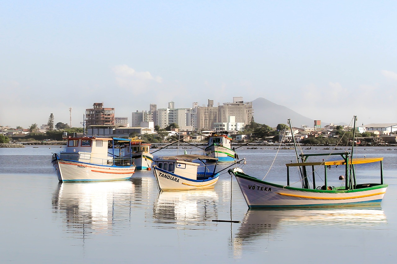 Image - itajai santa catarina boats beach