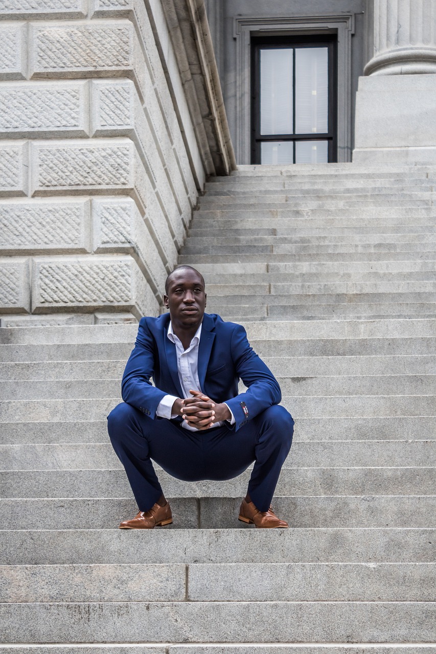 Image - man sitting building male people