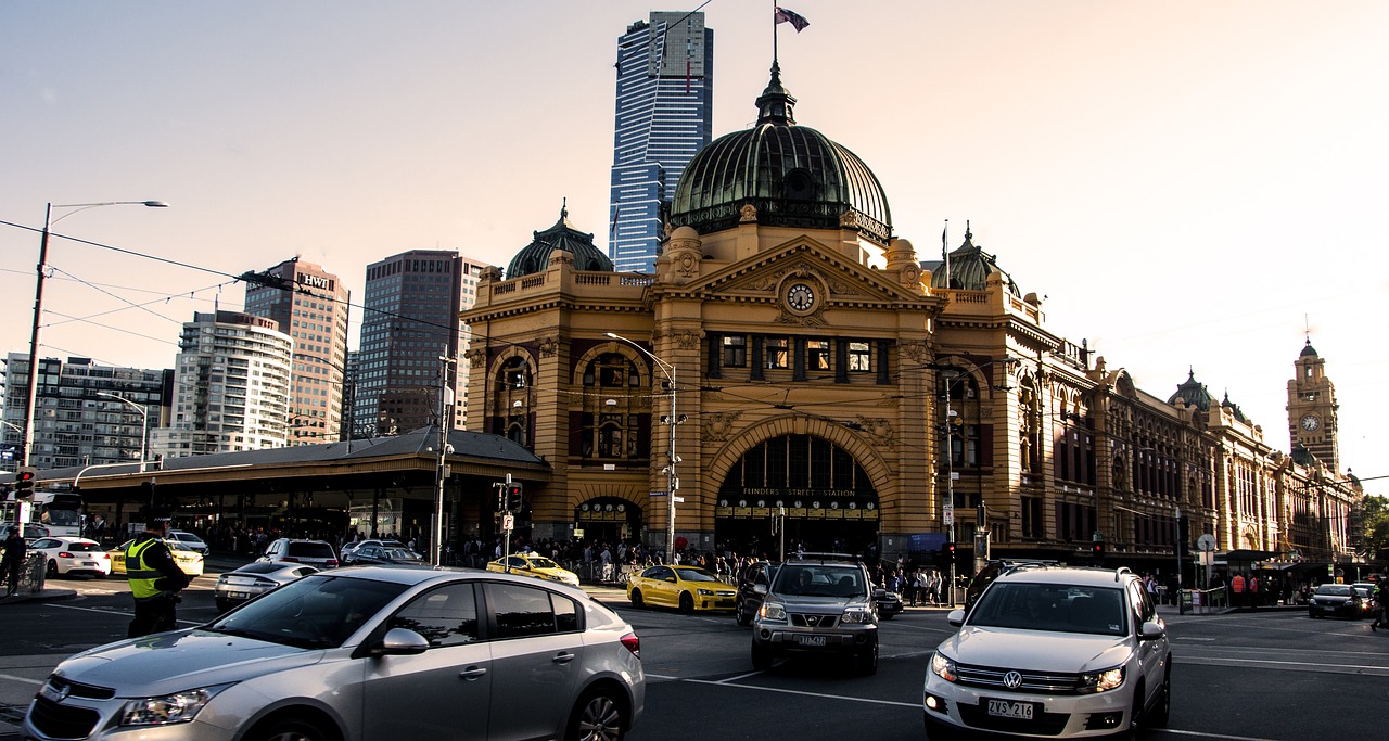 Image - melbourne station cityscape street