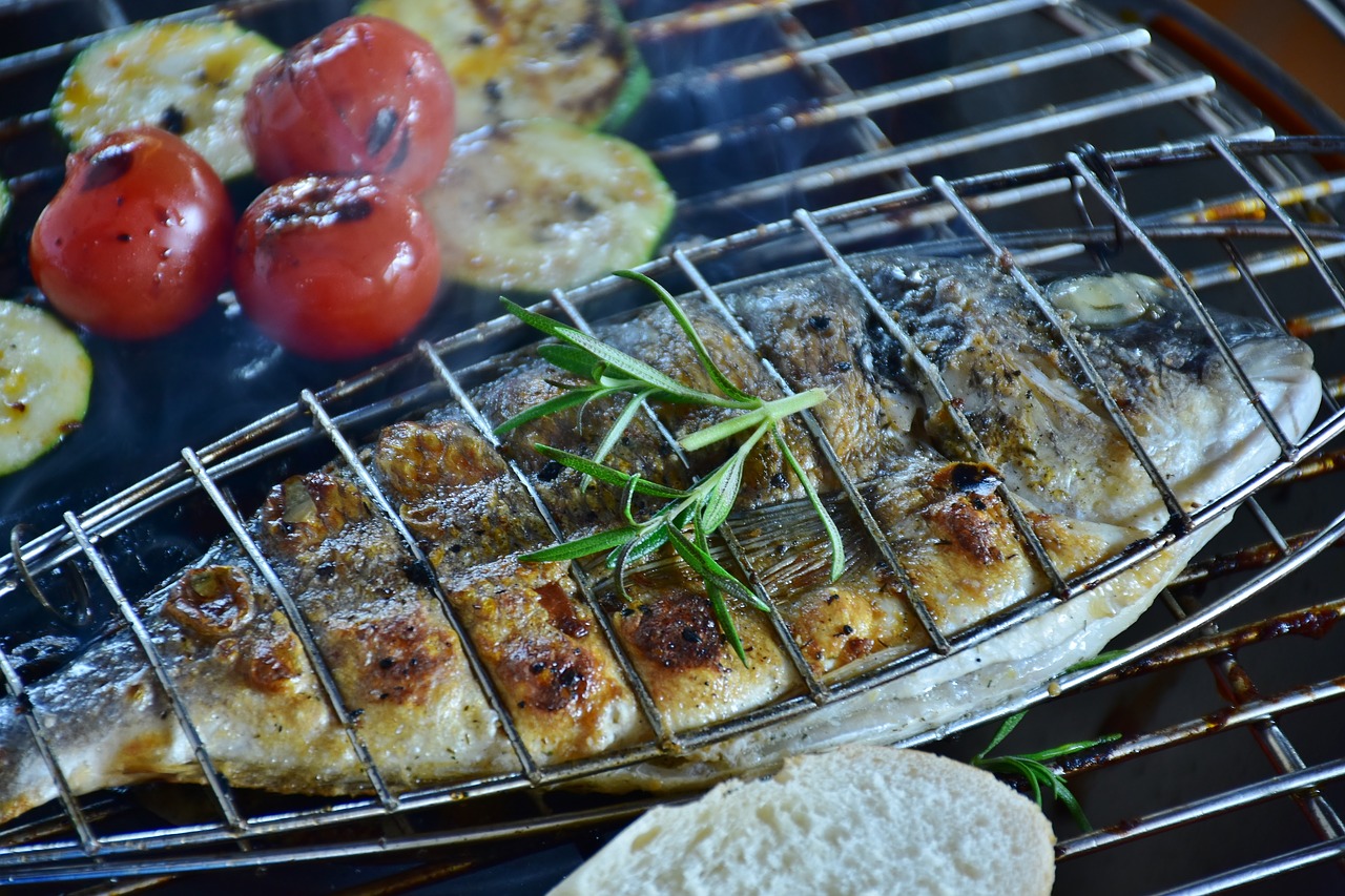 Image - fish sea bream barbecue grilled