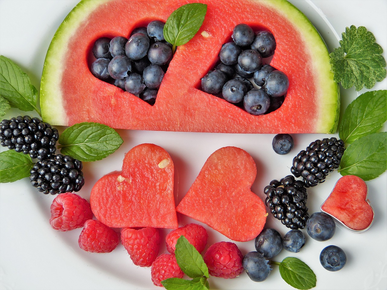 Image - fruit fruits heart blueberries