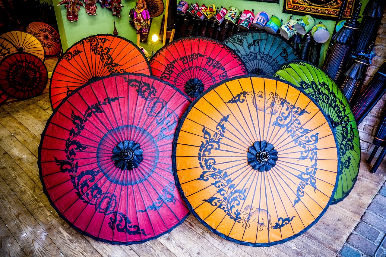 Image - oriental umbrellas multi color