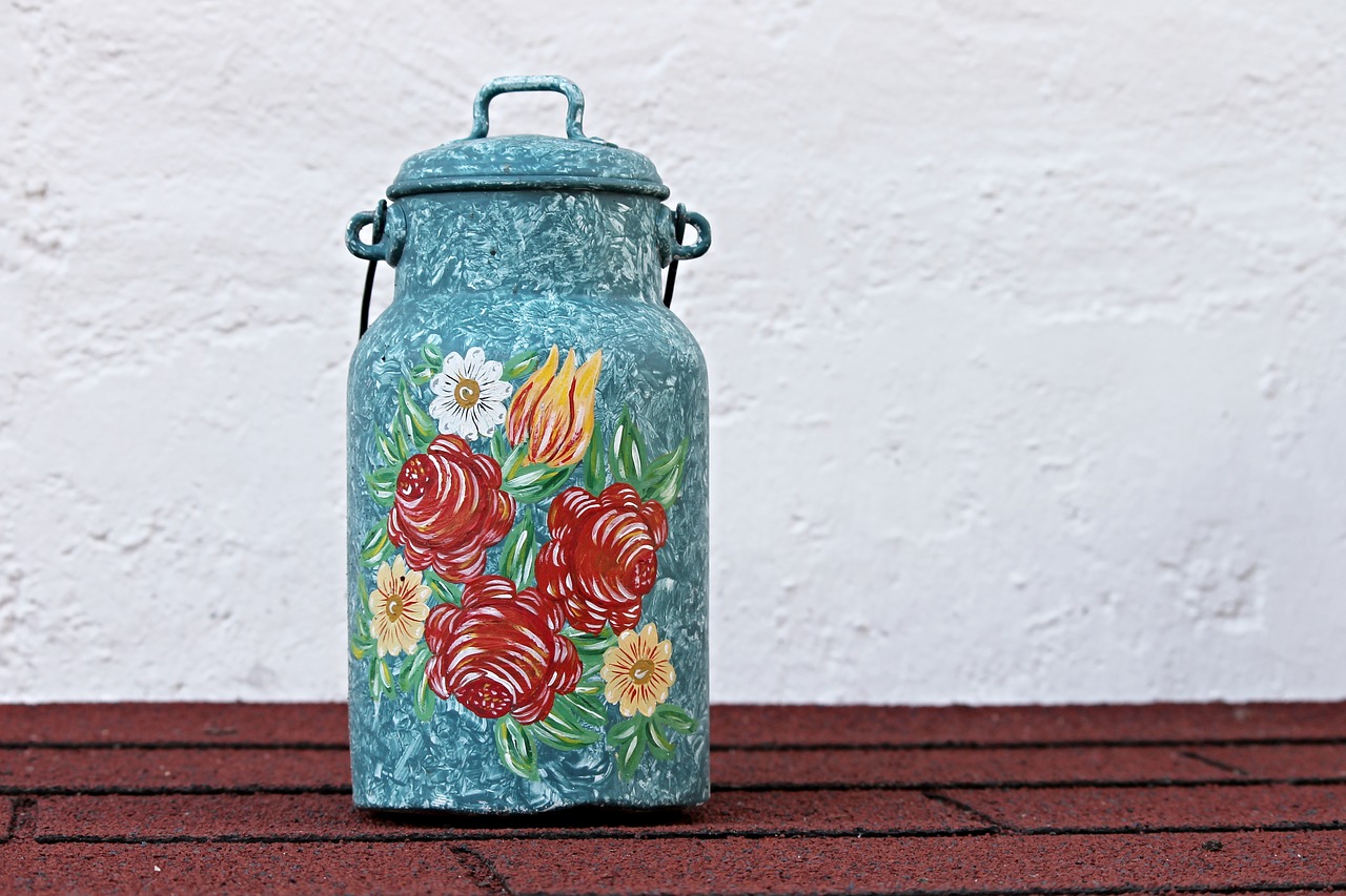 Image - milk can painting ornament