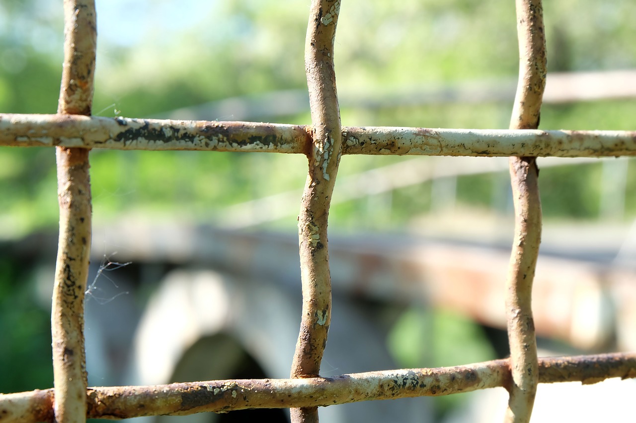 Image - grille cage net bridge old prison