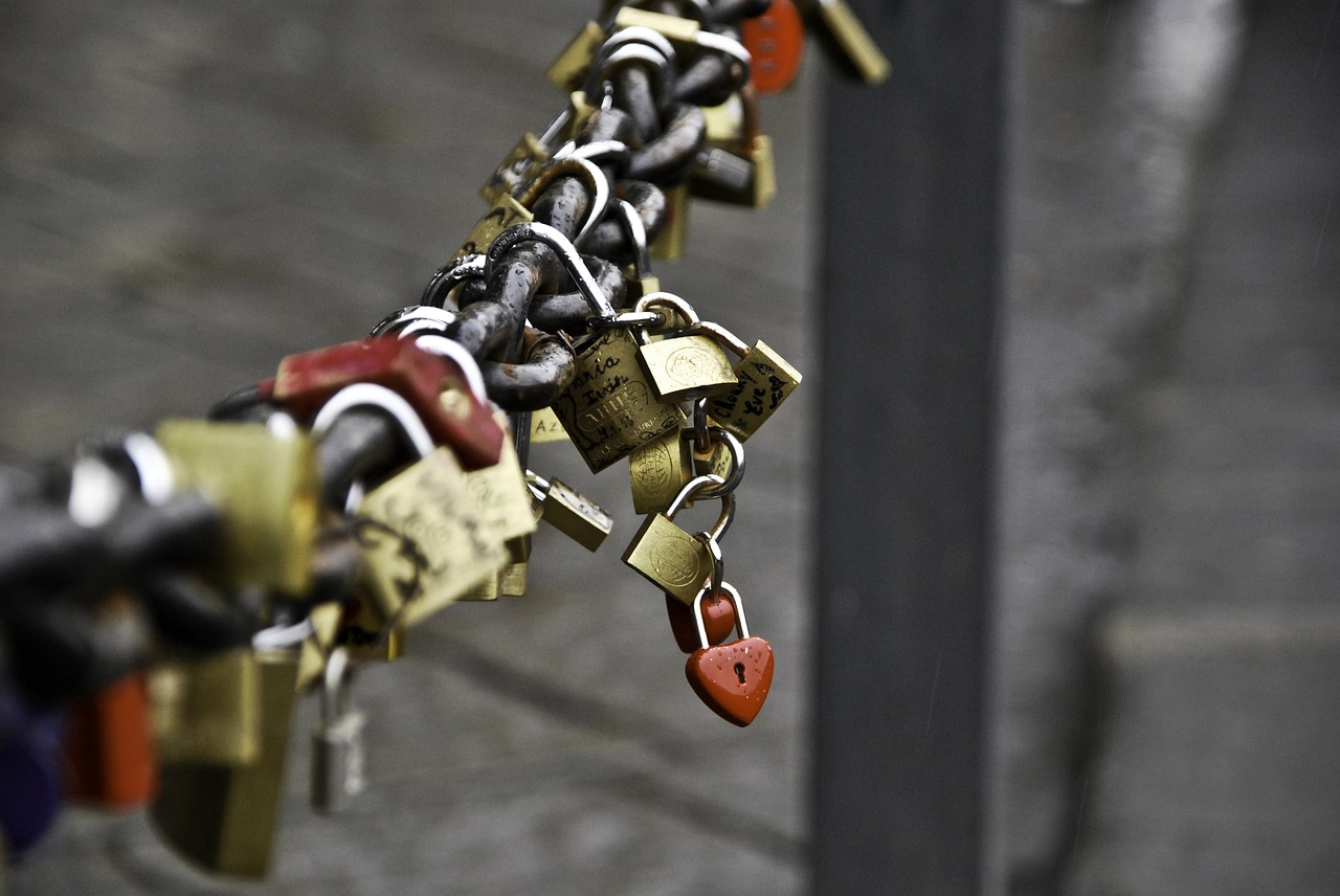 Image - lock line heart love locks