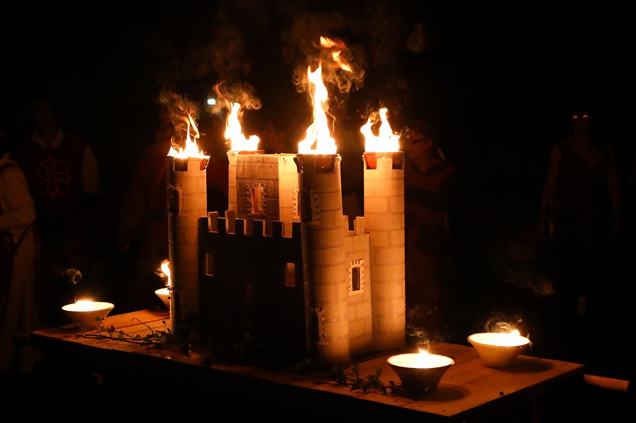 Image - carcassonne medieval show fire