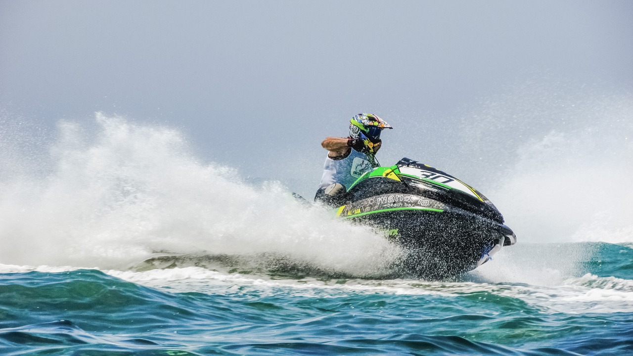 Image - jet ski sport speed water spray