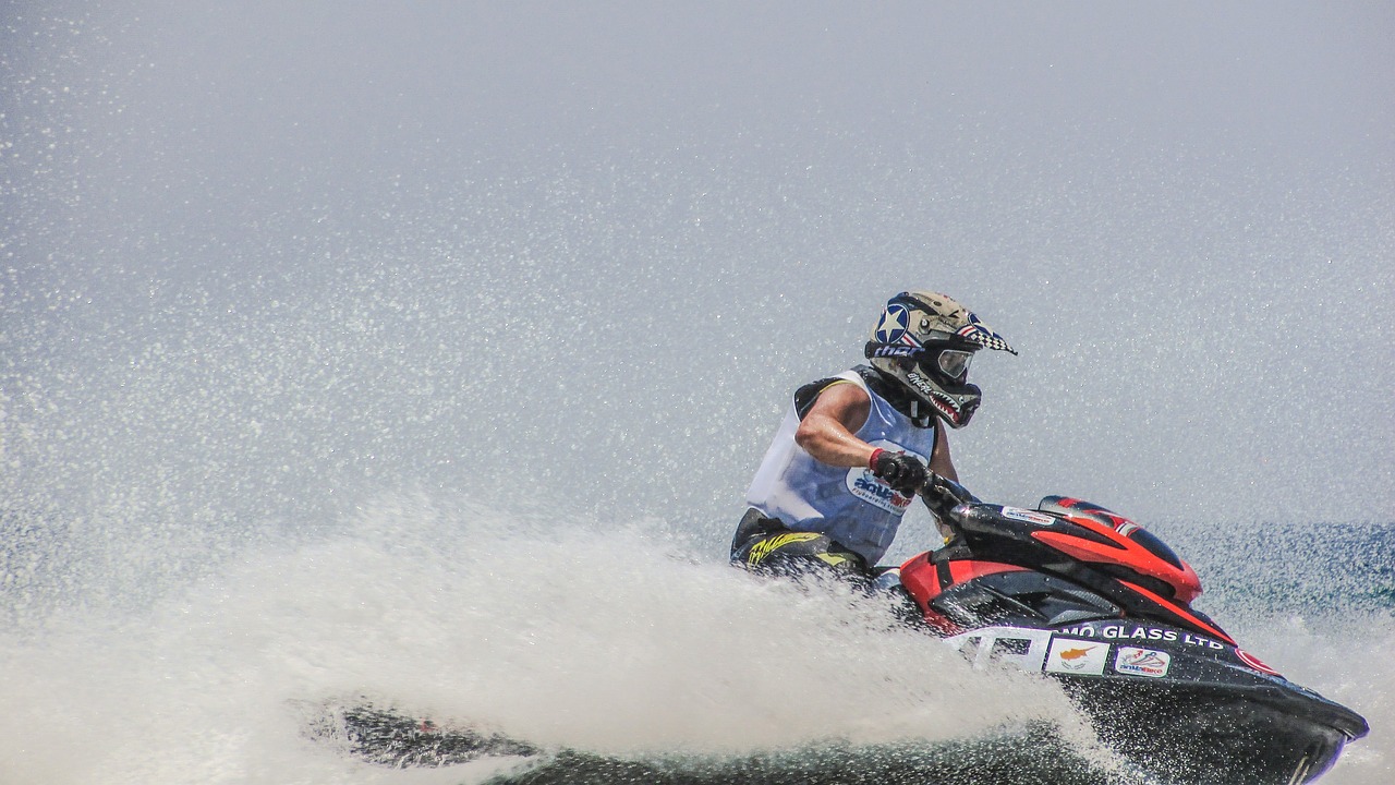 Image - jet ski sport speed water spray