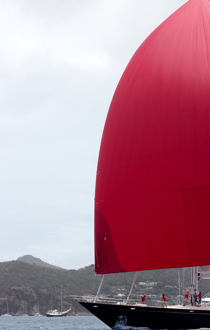 Image - red sail sea navigation