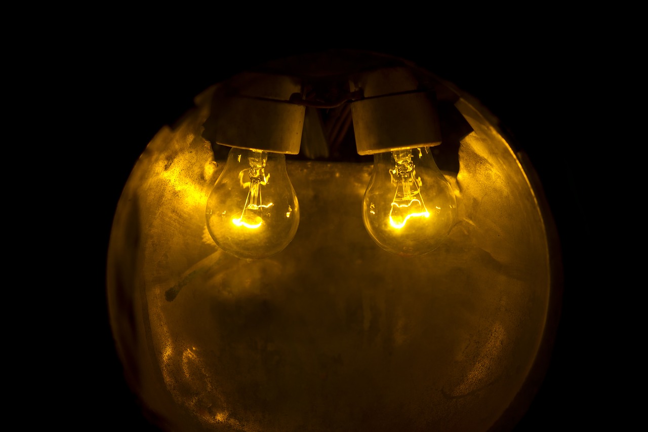 Image - light yellow lamp macro abstract