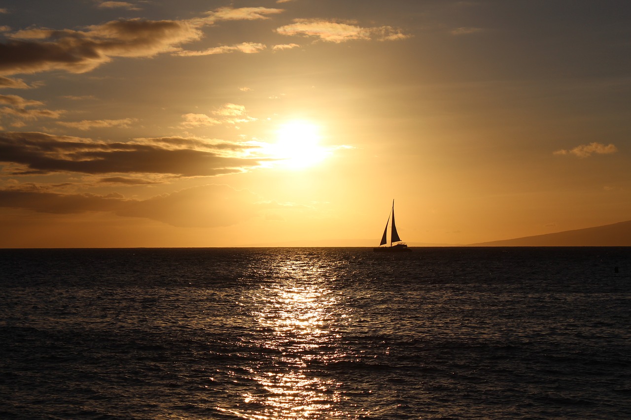 Image - sunset sail boat vacation