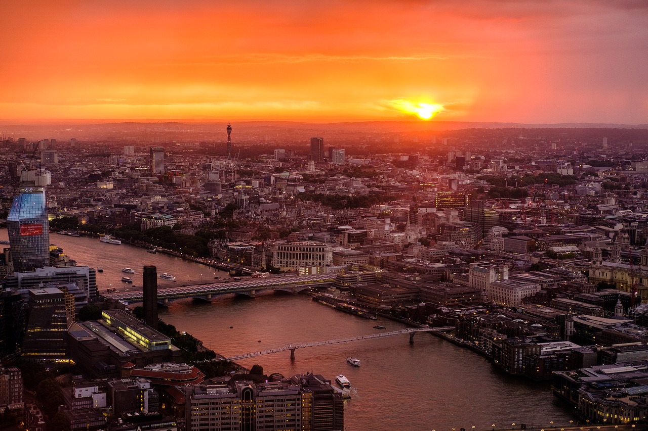 Image - london skyline sunset river