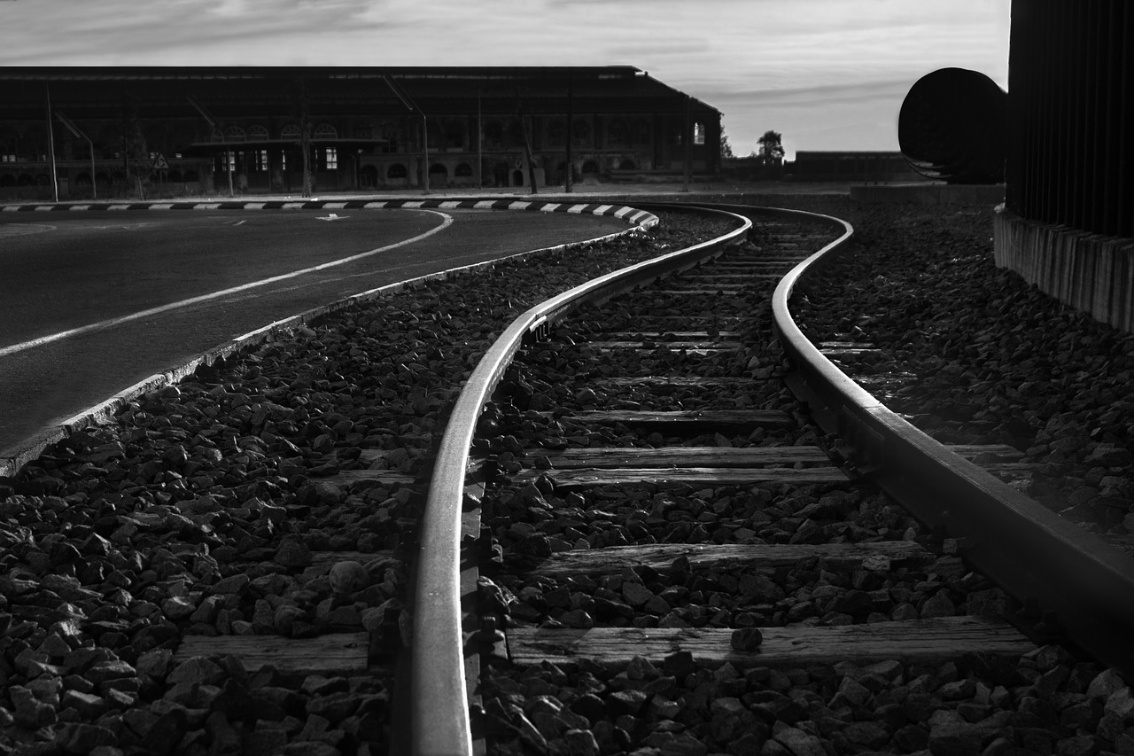 Image - train railway rails station via