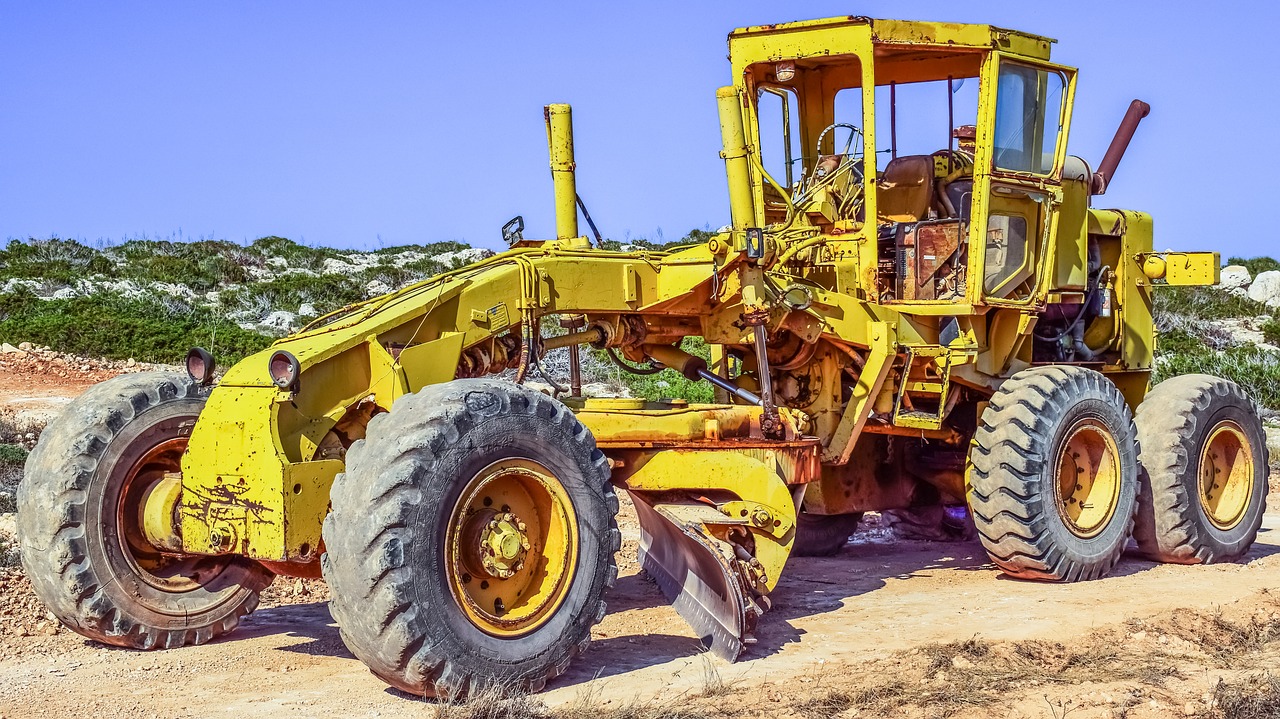 Image - grader heavy machine vehicle yellow