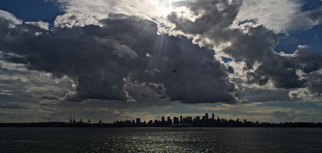 Image - north vancouver clouds airplane