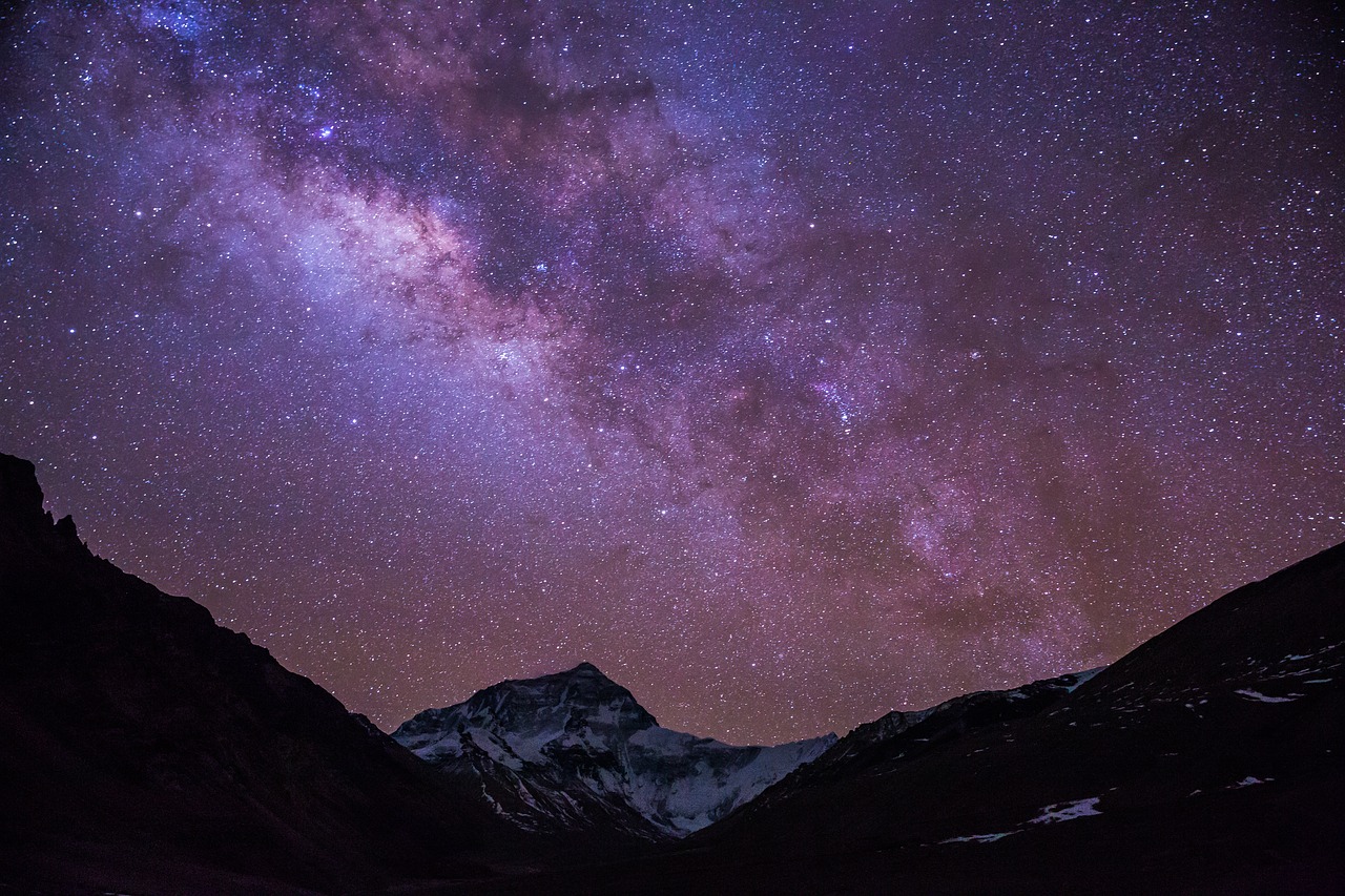 Image - the milky way starry sky tibet