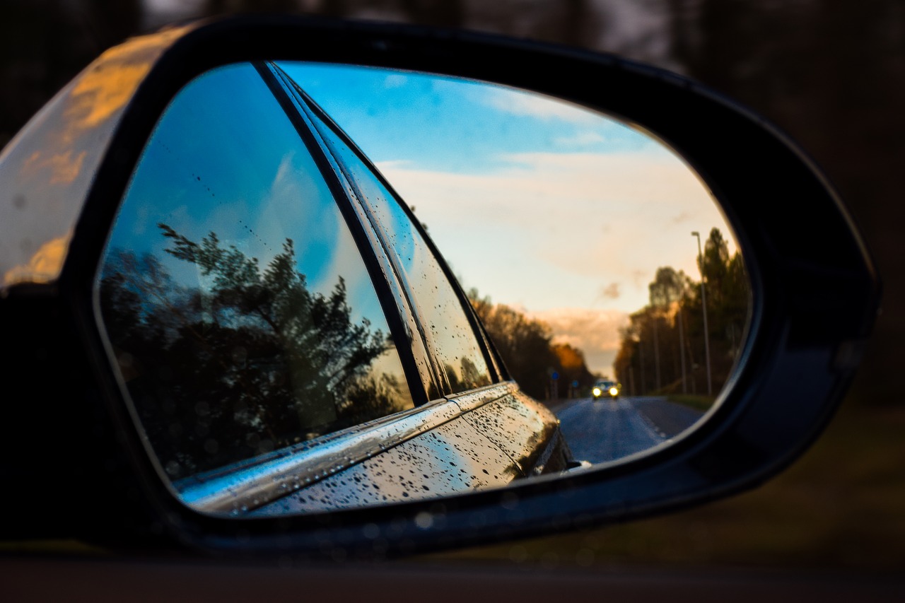 Image - mirror car road rain solar alone