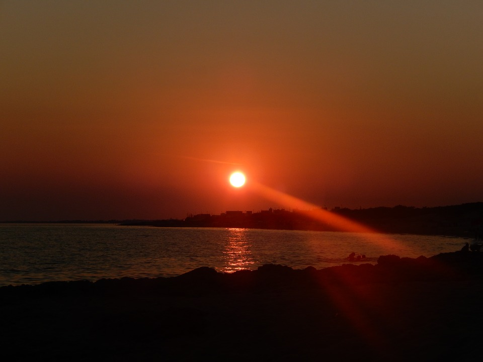 Image - sunset sea romantic beach