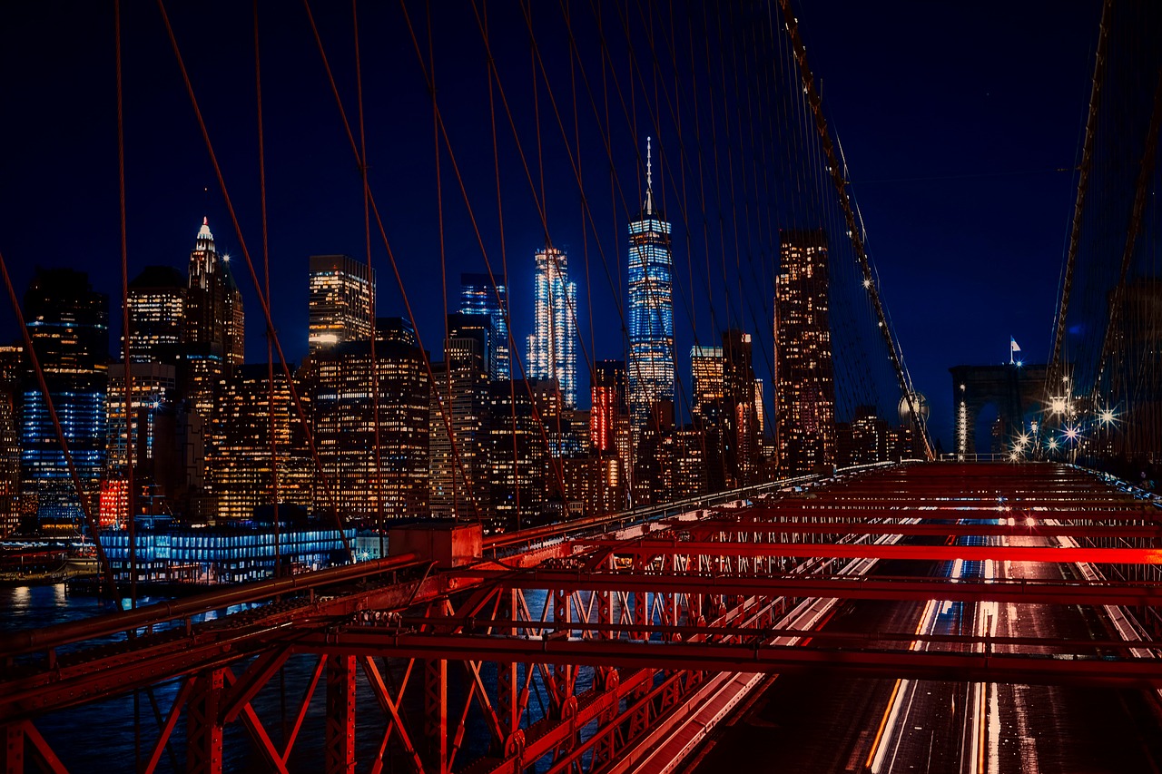 Image - brooklyn bridge new york city night